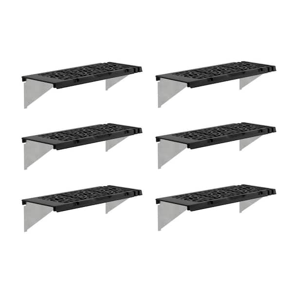Canopia by Palram Canopia Signature W 26 in. x D 10.2 in. x H 6.5 in Plastic Shelf Kit for Greenhouse - 4 Units, Black