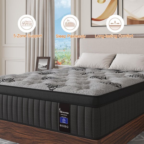 Skyhedon King Size Medium Firm 9 in. Memory Foam Hybrid Mattress