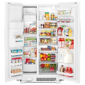 21 cu. ft. Side by Side Refrigerator in White
