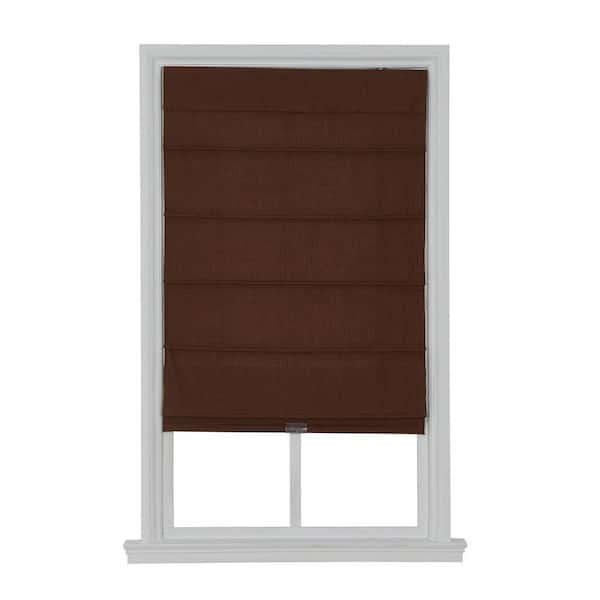 Cordless Blackout Fabric Roman Shade 29X64 Chocolate