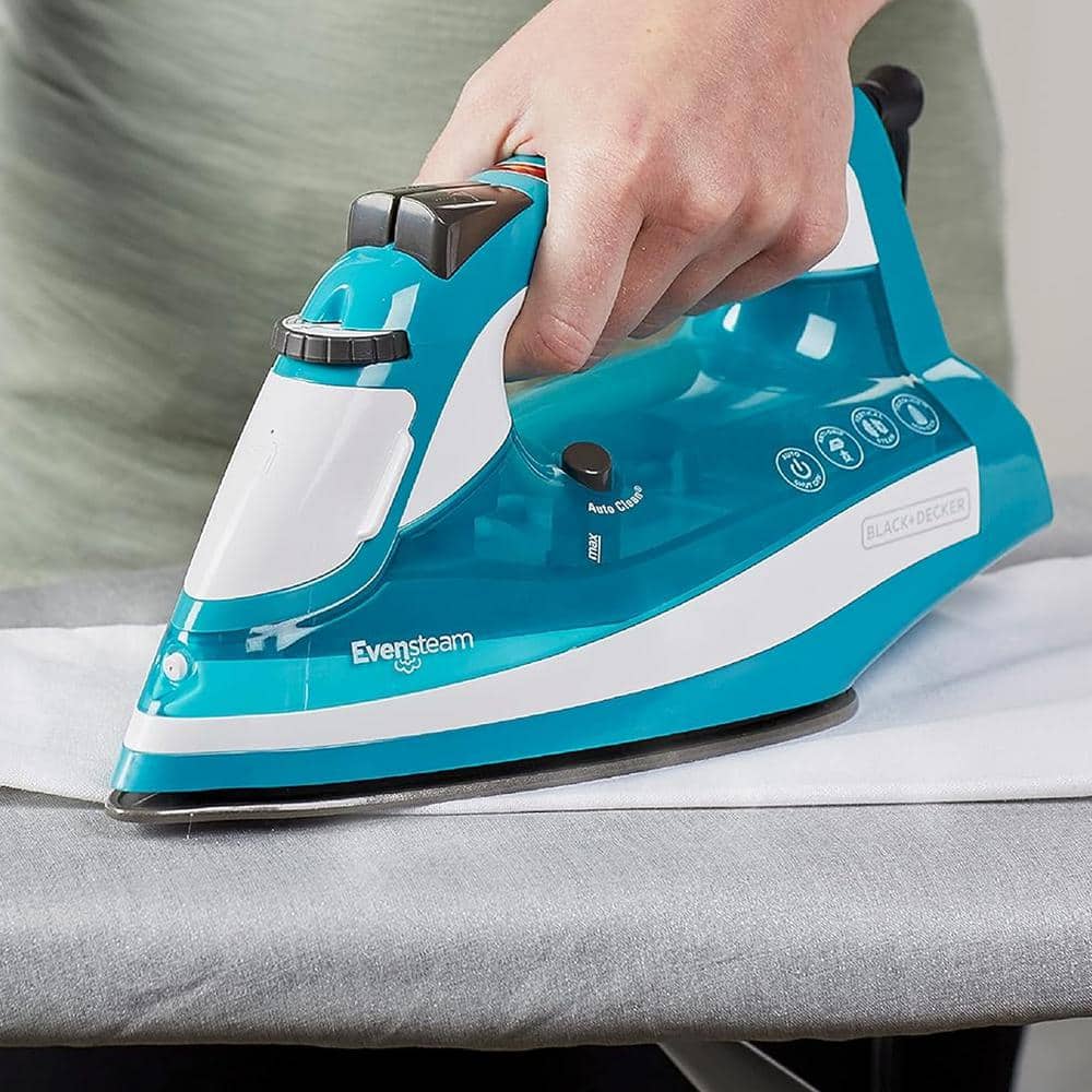 Teal Stainless Steel Steam Iron with Smart Controls