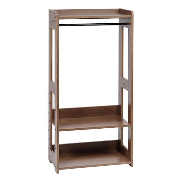 IRIS Brown Wood Clothes Rack 12.6 in. W x 47.2 in. H