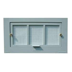16 in. x 8 in. Energy Efficient Foundation Vent in Grey