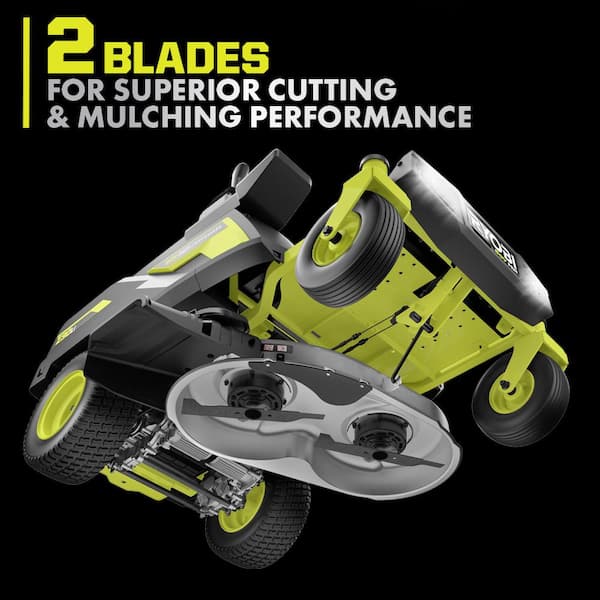 RYOBI 80V HP Brushless 30 in. Battery Electric Cordless Zero Turn Mower with Bagger, (2) 80V 10 Ah Batteries, Charger