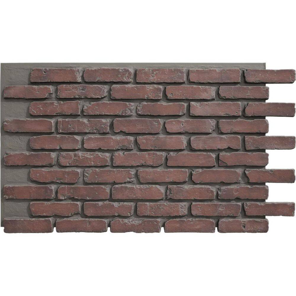 "EverStone Aged Brick Faux Brick Panel, 46 7/8""W x 27""H x 1 1/4""D, Stratus Color" price history on PriceWatchPro