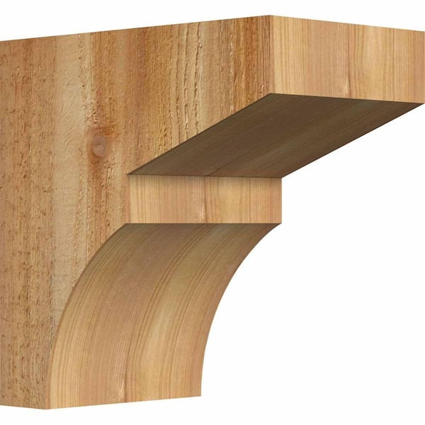Ekena Millwork 6 in. x 10 in. x 10 in. Western Red Cedar Monterey Rough Sawn Corbel