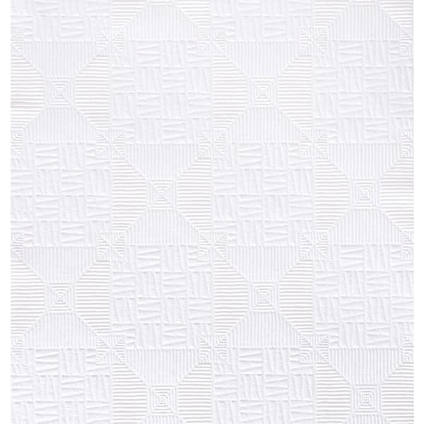 Inca Paintable Tribal White & Off-White Wallpaper Sample