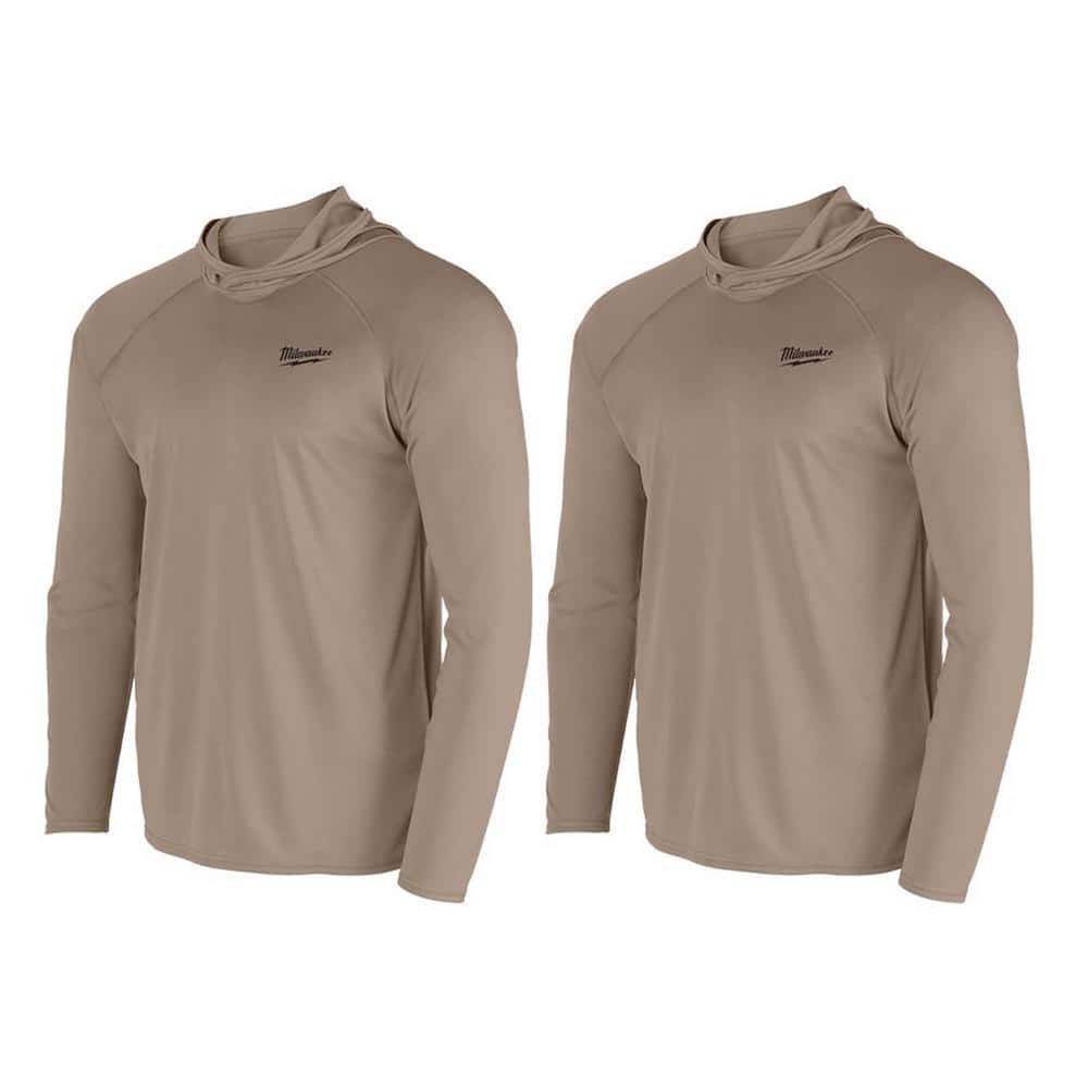 Men's Large Sandstone WORKSKIN Hooded Sun Shirt (2-Pack) price history on PriceWatchPro