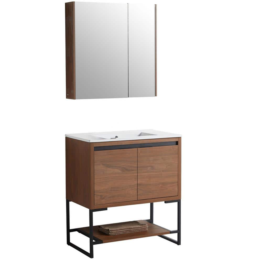 BNK 24 In. W X 18 In. D X 34.25 In. H Bathroom Vanity Set With ...