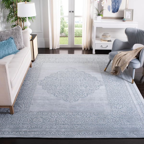 Mirage 8 ft. x 10 ft. Sea/Blue Oriental Area Rug
