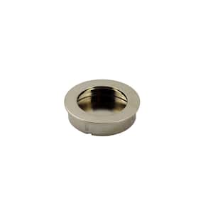 2 3/8 in. (60 mm) Polished Nickel Modern Round Cabinet Recessed Pull