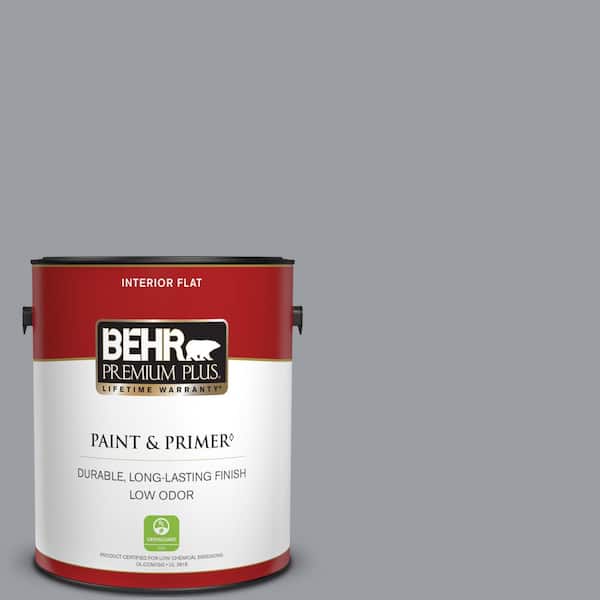 BEHR PREMIUM PLUS 1 gal. #760F-4 Down Pour Flat Low Odor Interior Paint & Primer