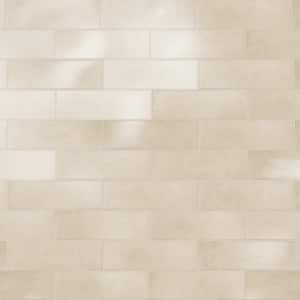 Coco Glossy Canvas Beige 2 in. x 5-7/8 in. Porcelain Wall Tile (5.94 sq. ft./Case)