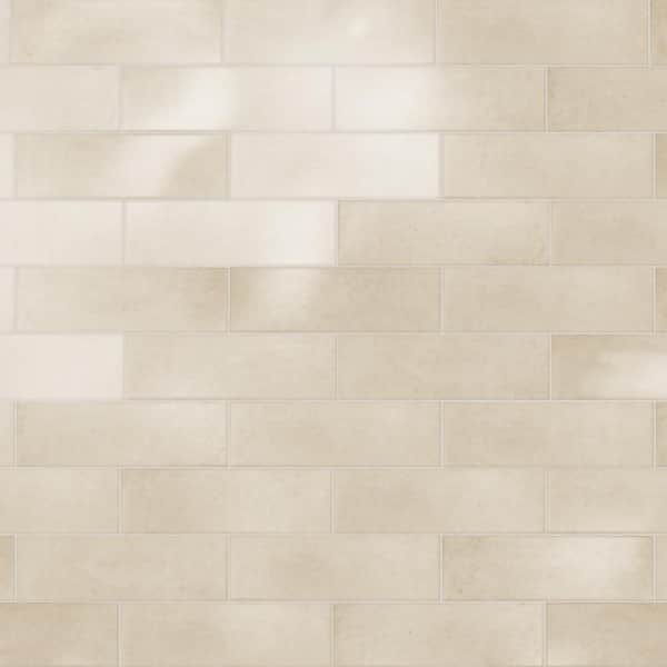 Merola Tile Coco Glossy Canvas Beige 2 in. x 5-7/8 in. Porcelain Wall Tile (5.94 sq. ft./Case)
