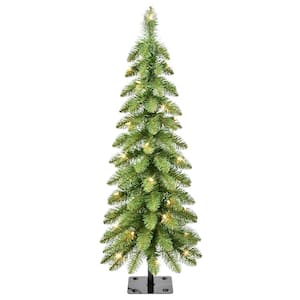 3 ft. Pre-Lit Alpine Pencil Artificial Christmas Tree