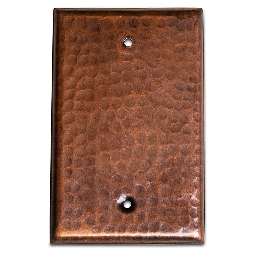 Hand Hammered Copper 1-Gang Rustic Metal Wall Plate