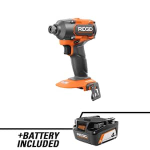 18V Brushless Cordless 1/4 in. 3-Speed Impact Driver with 18V Lithium-Ion 4.0 Ah Battery