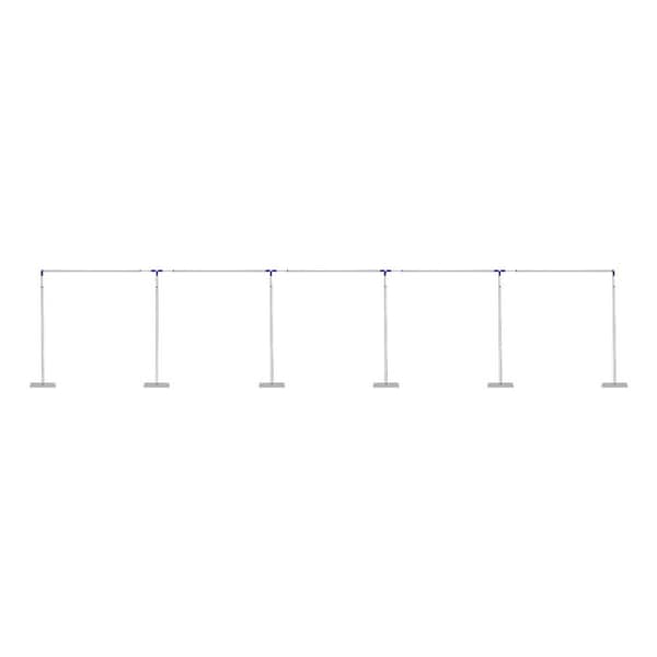 YIYIBYUS 118 in. x 590 in. Silver Metal Wedding Arch Backdrop Stand Pipe Arbor