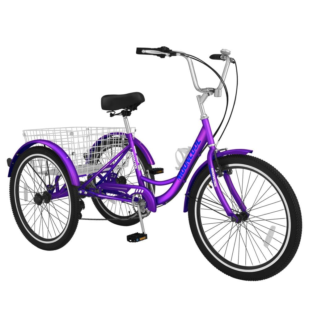 Shopping Bikes Cruise 3 Depot BOZTIY Beginner Tricycle Trike for M-P26-MZ Wheel Speed Perfect inch Home 7 26 Riders, The Adult - for Tricycle Basket with