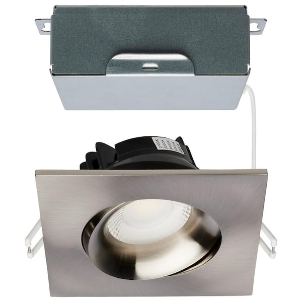SATCO ColorQuik 3.5 in. Adjustable CCT Canless New Construction IC Rated Dim Indoor/Out Integrated LED Recessed Light Trim