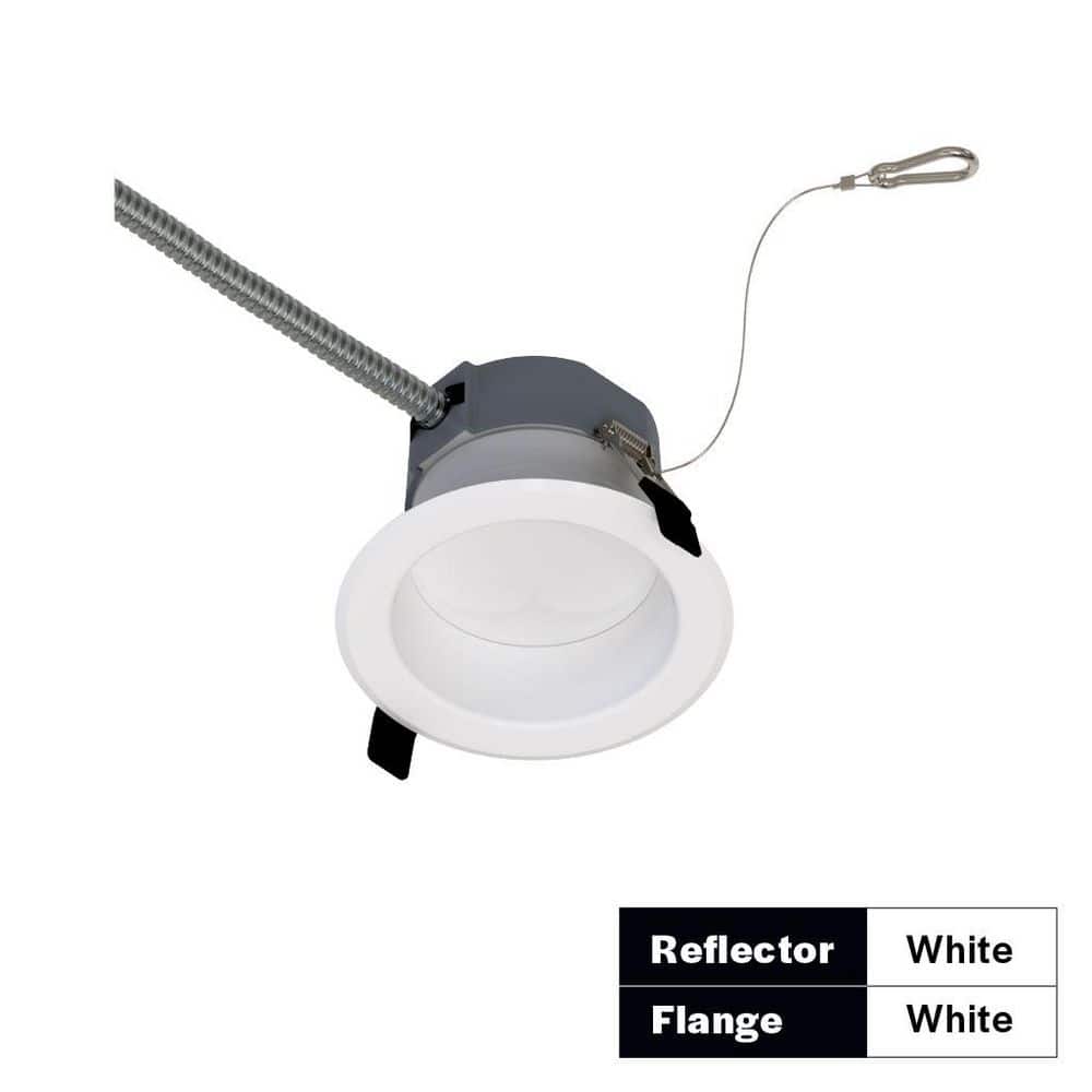 Commercial Retrofit Downlight, 4in, Lumen and CCT Select, 120-277V, Dimmable TRIAC/ELV & 0-10V, White Reflector/Flange price history on PriceWatchPro