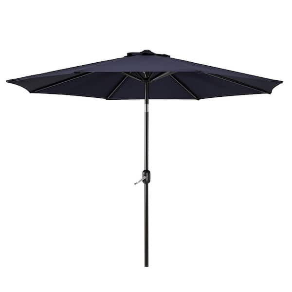 WESTIN OUTDOOR Tristen 9 ft. Aluminum Market Tilt Patio Umbrella in Navy Blue