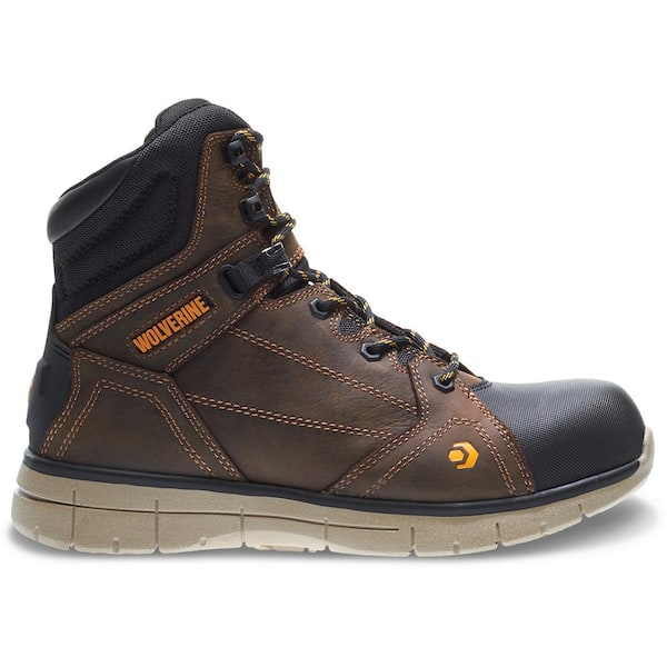 Wolverine Men's Rigger Waterproof 6 in. Work Boots - Composite Toe - Brown Size 9.5(M)