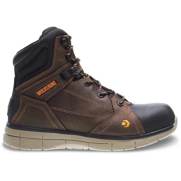 Wolverine Men's Rigger Waterproof 6 in. Work Boots - Composite Toe - Brown Size 12(M)