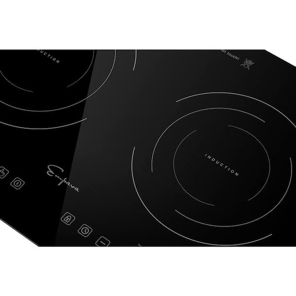 Empava Horizontal Electric Induction Cooktop Smooth Surface with 2 Burners 120V 