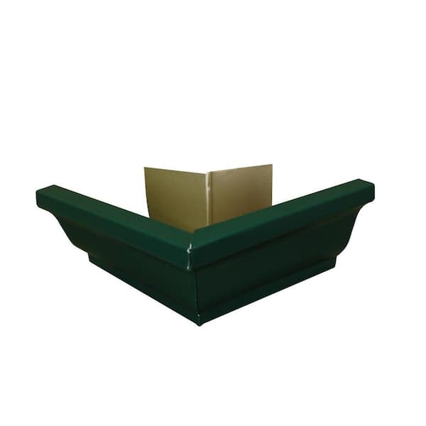 Amerimax Home Products 5 in. Grecian Green Aluminum K-Style Outside Gutter Miter