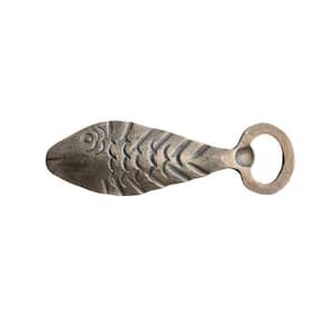 Coastal Antique Gold Iron Fish Shaped Bottle Opener