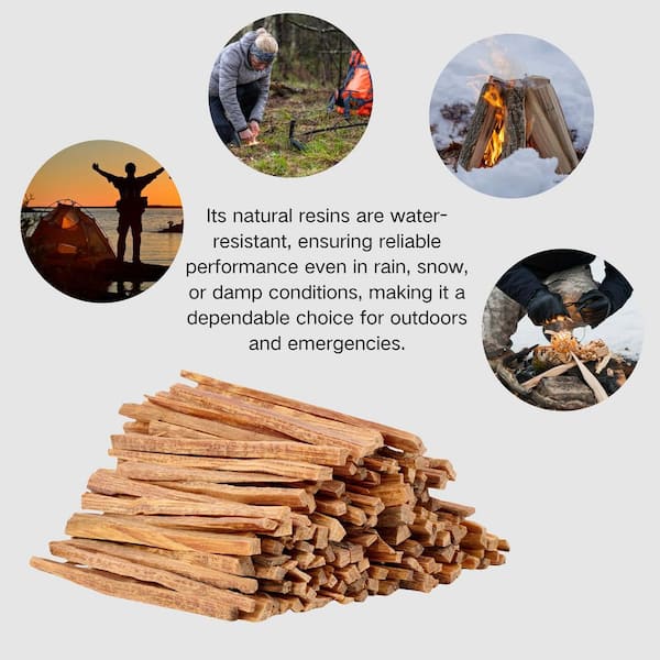 40 lbs. Fatwood Fire Starter Sticks,Pine Fire Starter Stick,100% Natural Kindling Wood for Stove Fireplace Bonfire Grill