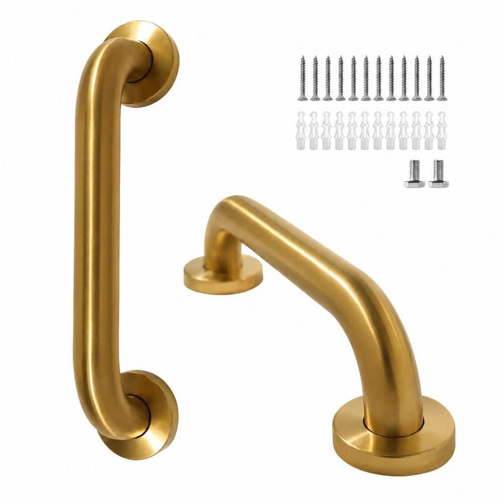 Anqtovp 12 in. x 1.25 in. Dia Concealed Screw Bathroom Safety Grab