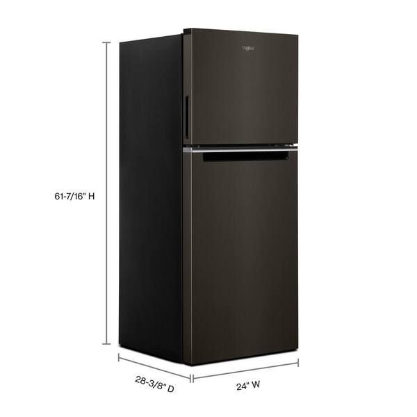 Whirlpool Top Mount Fridge (WRT312CZJV) - Black Stainless Finish Whirlpool Top Mount Fridge (WRT312CZJV) - Black Stainless Finish
