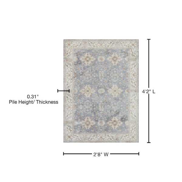 8'X11' Grey Denim Machine Woven Uv Treated Bordered Indoor Outdoor Area Rug 8'X11' Grey Denim Machine Woven Uv Treated Bordered Indoor Outdoor Area Rug