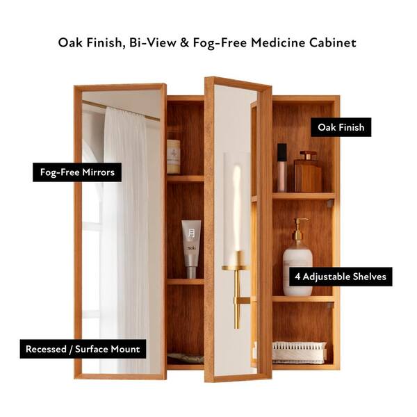 https://images.thdstatic.com/productImages/fa94eb51-01d3-49d6-b8ae-d048c8a67c1b/svn/oak-medicine-cabinets-with-mirrors-350602-4f_600.jpg