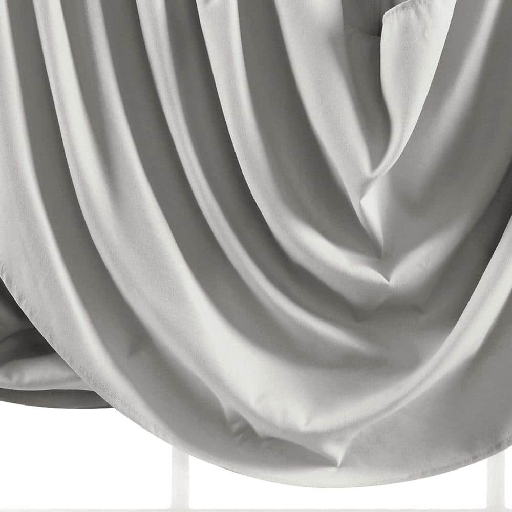 Light Gray Polyester Rod Pocket Window Valance
