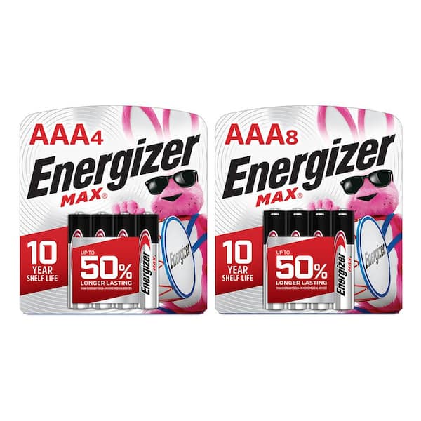 Energizer MAX AAA (8-Pack) and AAA (4-Pack) Battery Bundle