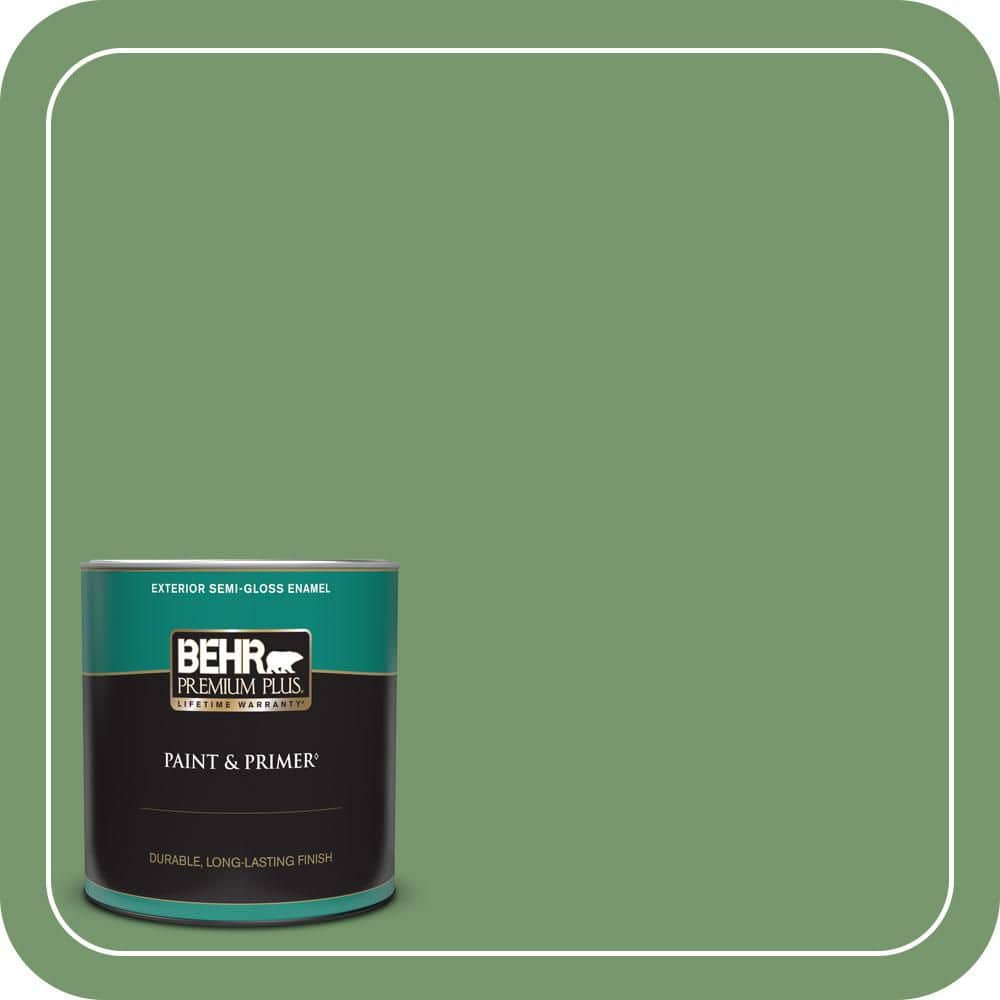 1 qt. #PPU11-03 Botanical Green Semi-Gloss Enamel Exterior Paint & Primer price history on PriceWatchPro