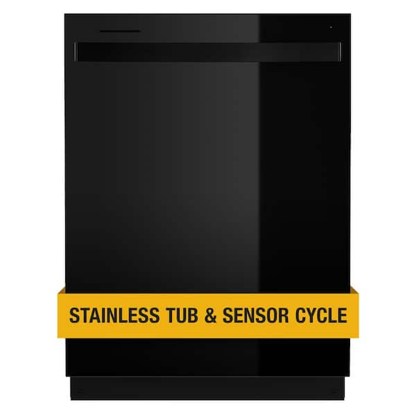 Stainless deals black dishwasher