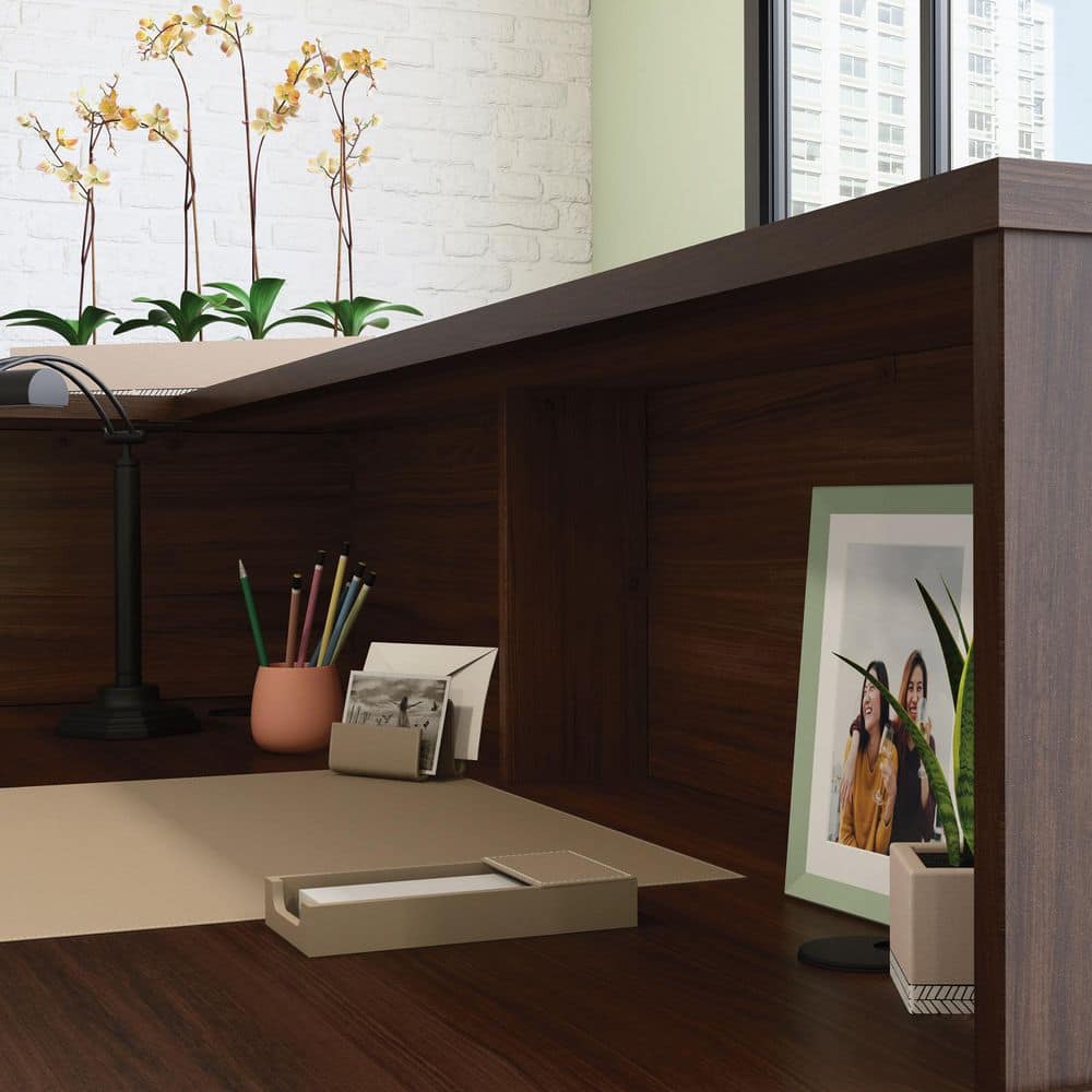 Noble Elm Brown Engineered Wood Reception Hutch