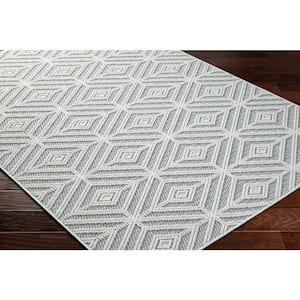 Bouclair Light Gray Argyle 8 ft. x 10 ft. Indoor Area Rug