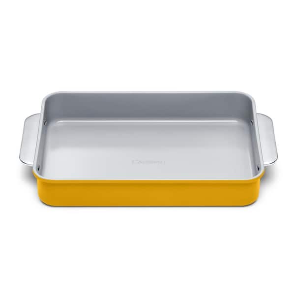 CARAWAY HOME Non-Stick Ceramic Brownie pan With Handles Marigold
