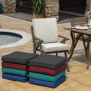 ProFoam 20 in. x 20 in. Sand Cream Outdoor High Back Chair Cushion