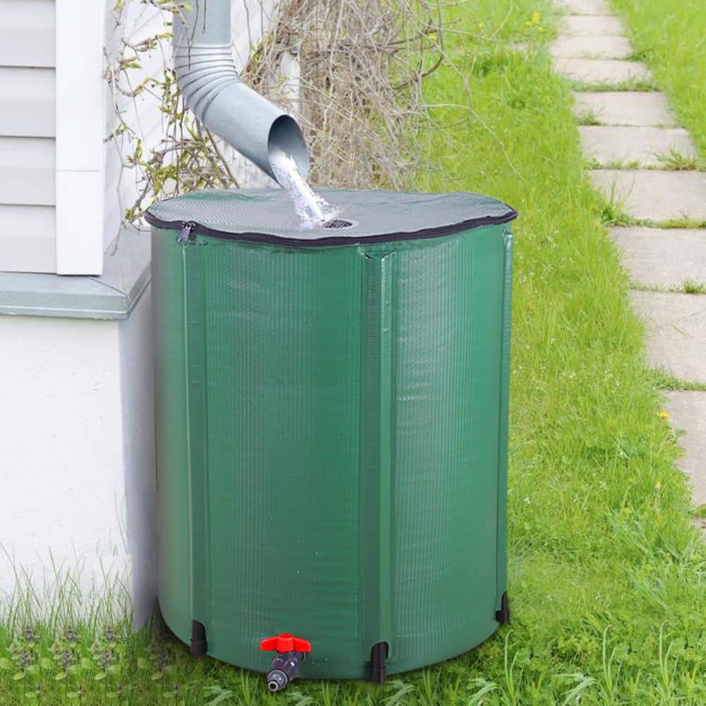 50 Gallon Green PVC Foldable Rainwater Barrel