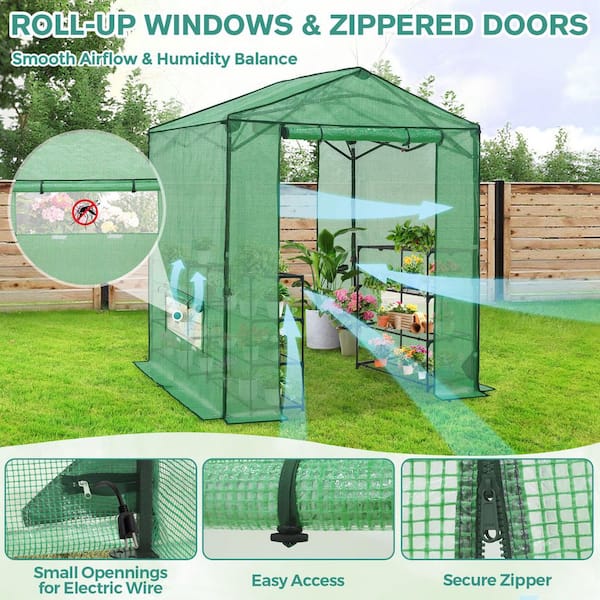 COOS BAY 6 ft. x 6 ft. Pop-Up Walk-In Gardening Portable