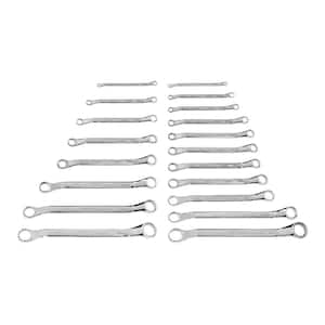 1/4 - 1-1/4 in., 6 - 32 mm 45-Degree Offset Box End Wrench Set (19-Piece)