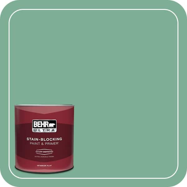 BEHR ULTRA 1 qt. #MQ6-12 Nature Green Extra Durable Flat Interior Paint & Primer
