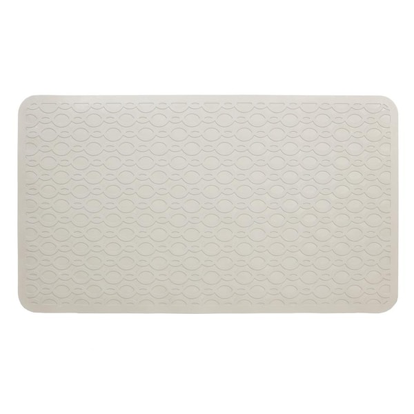 SlipX Solutions 15 in. x 27 in. Large Rubber Safety Bath Mat with Microban in Tan