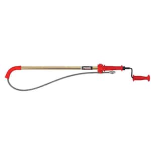 K-6P Hybrid Toilet Snake Auger, Cable Extends to 6 ft. with Integrated Bulb Head (Manual or Cordless Drill Operated)